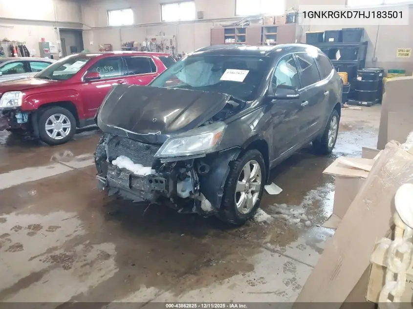 1GNKRGKD7HJ183501 2017 Chevrolet Traverse 1Lt