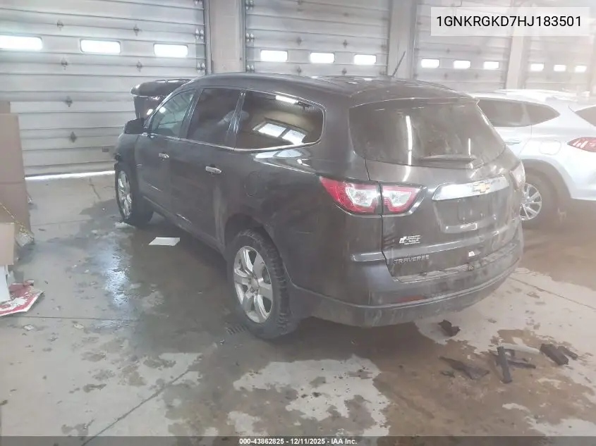 1GNKRGKD7HJ183501 2017 Chevrolet Traverse 1Lt