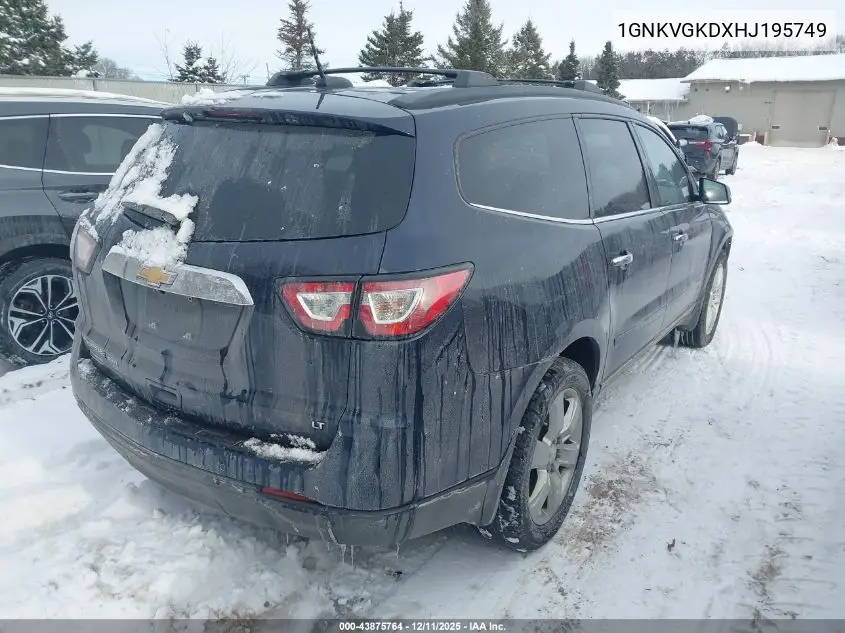 1GNKVGKDXHJ195749 2017 Chevrolet Traverse 1Lt