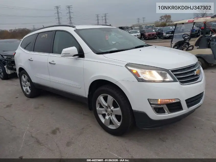 1GNKRGKD0HJ347302 2017 Chevrolet Traverse 1Lt