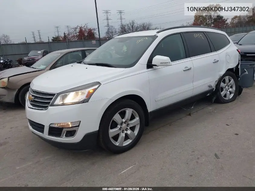 1GNKRGKD0HJ347302 2017 Chevrolet Traverse 1Lt
