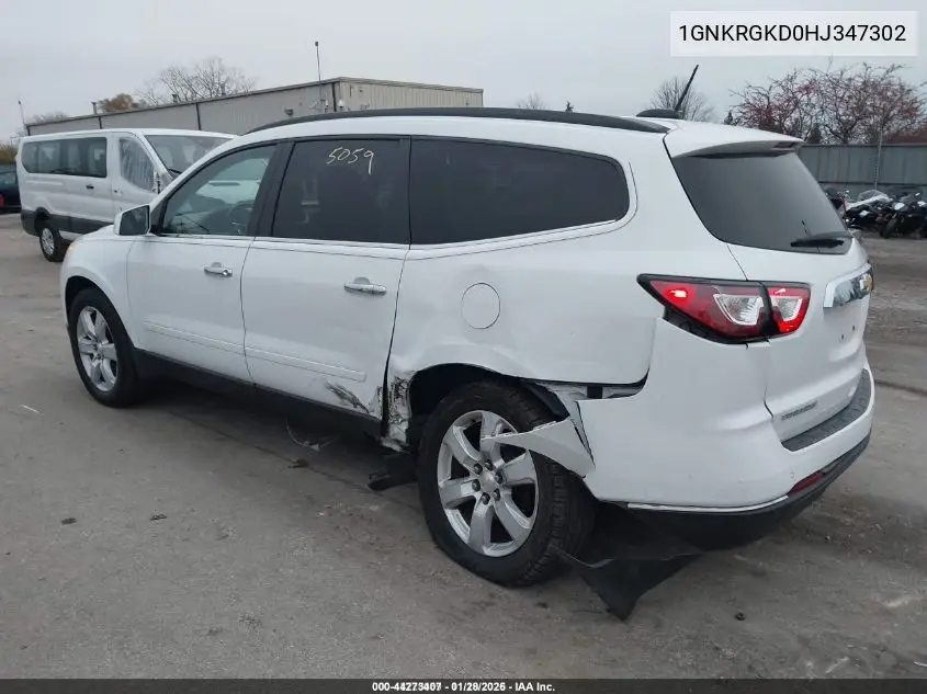 1GNKRGKD0HJ347302 2017 Chevrolet Traverse 1Lt