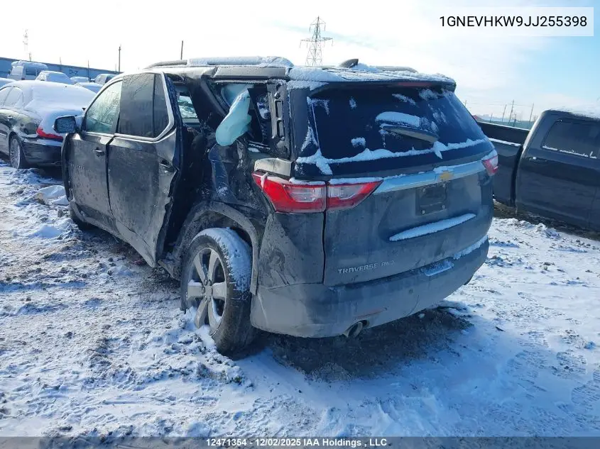 1GNEVHKW9JJ255398 2018 Chevrolet Traverse Lt