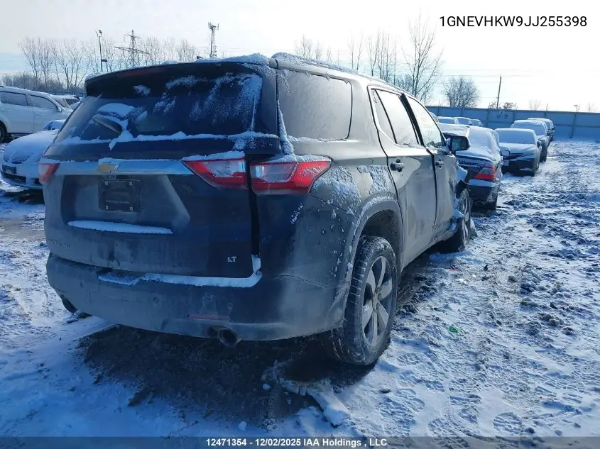 1GNEVHKW9JJ255398 2018 Chevrolet Traverse Lt