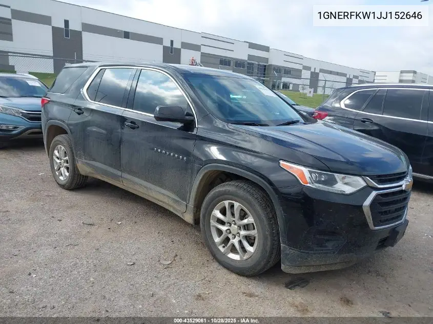 1GNERFKW1JJ152646 2018 Chevrolet Traverse Ls