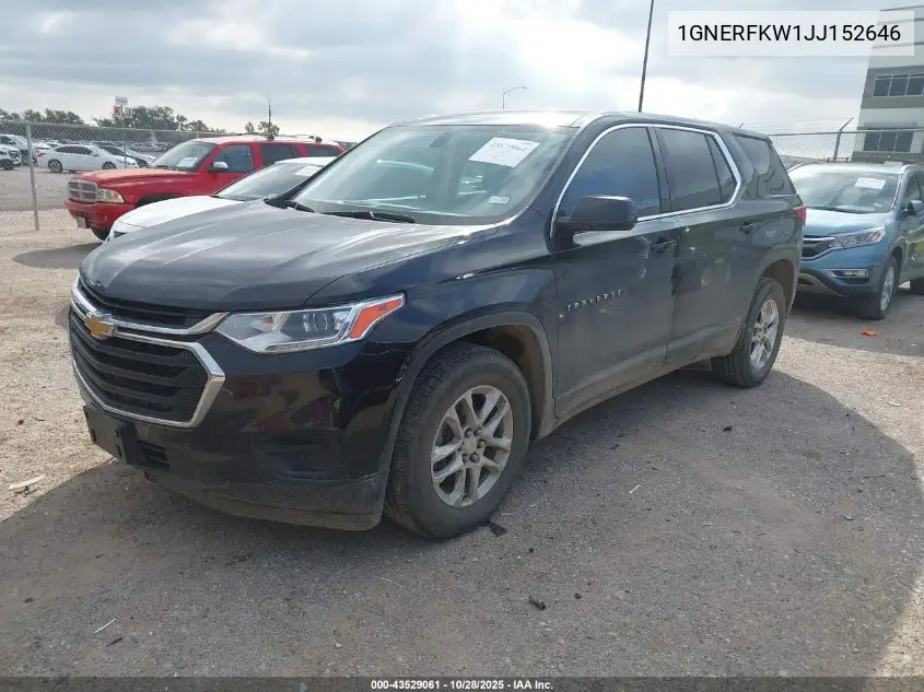 1GNERFKW1JJ152646 2018 Chevrolet Traverse Ls
