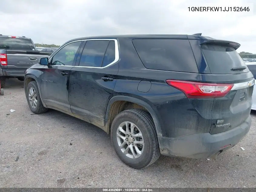 1GNERFKW1JJ152646 2018 Chevrolet Traverse Ls