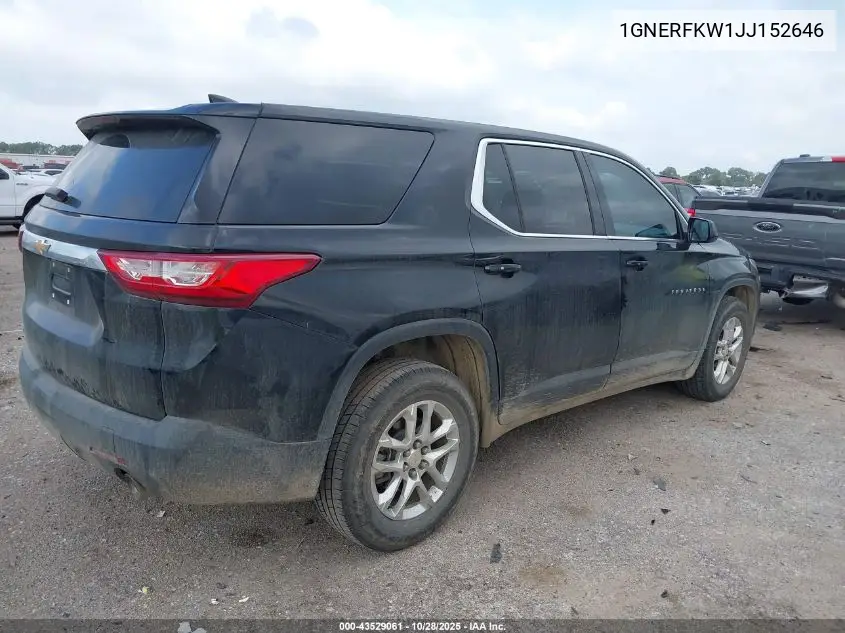 1GNERFKW1JJ152646 2018 Chevrolet Traverse Ls