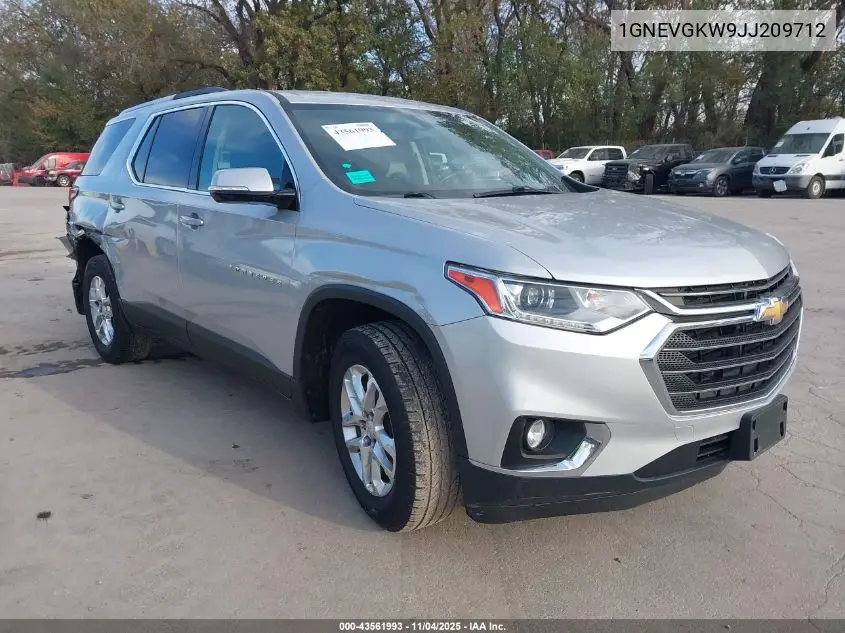 1GNEVGKW9JJ209712 2018 Chevrolet Traverse 1Lt