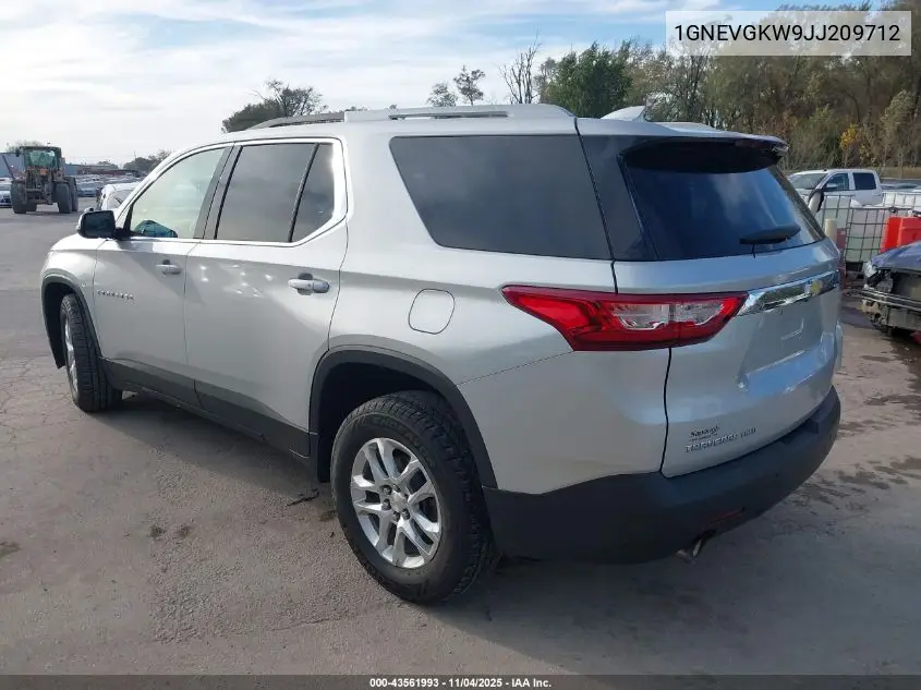 1GNEVGKW9JJ209712 2018 Chevrolet Traverse 1Lt
