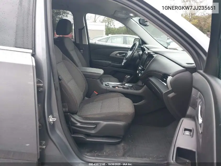 1GNERGKW7JJ235651 2018 Chevrolet Traverse 1Lt