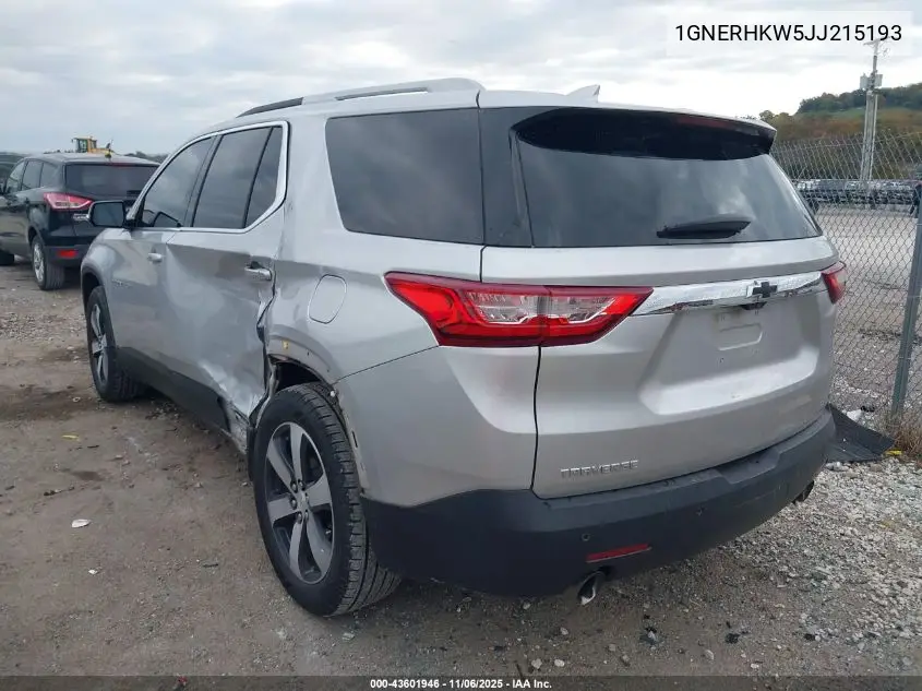 1GNERHKW5JJ215193 2018 Chevrolet Traverse 3Lt
