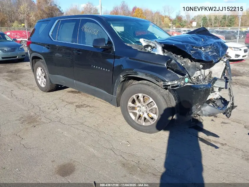 1GNEVFKW2JJ152215 2018 Chevrolet Traverse Ls