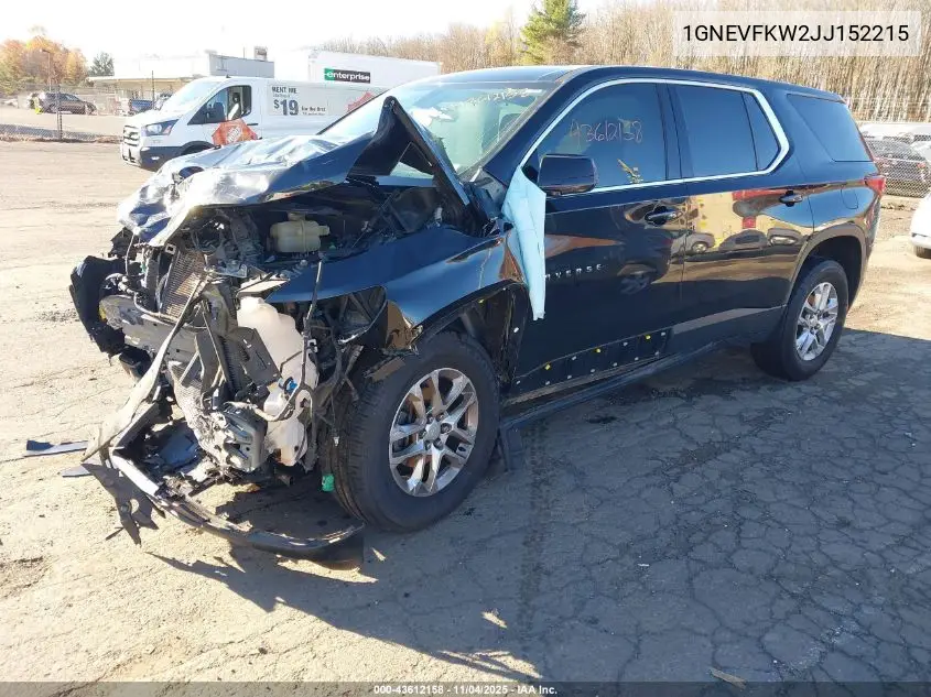 1GNEVFKW2JJ152215 2018 Chevrolet Traverse Ls