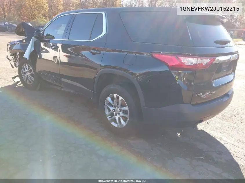1GNEVFKW2JJ152215 2018 Chevrolet Traverse Ls