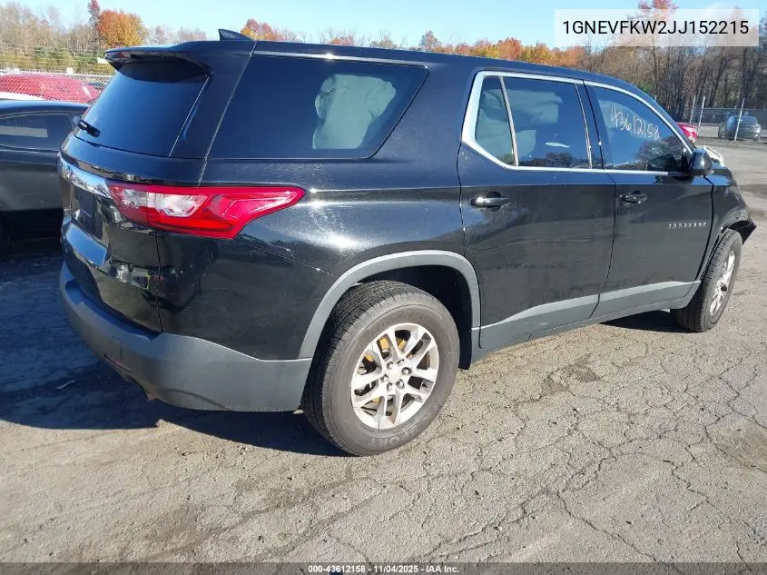 1GNEVFKW2JJ152215 2018 Chevrolet Traverse Ls