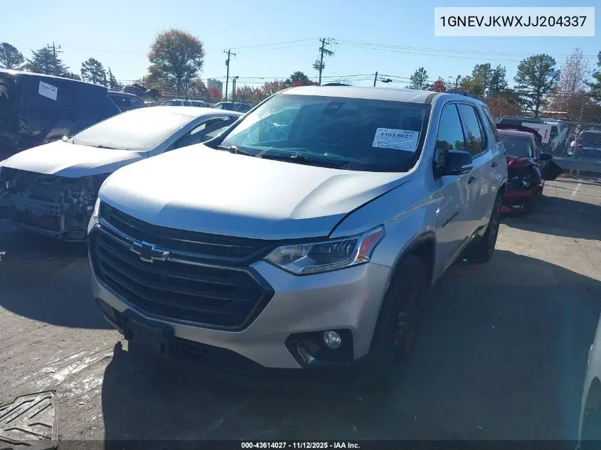 1GNEVJKWXJJ204337 2018 Chevrolet Traverse Premier