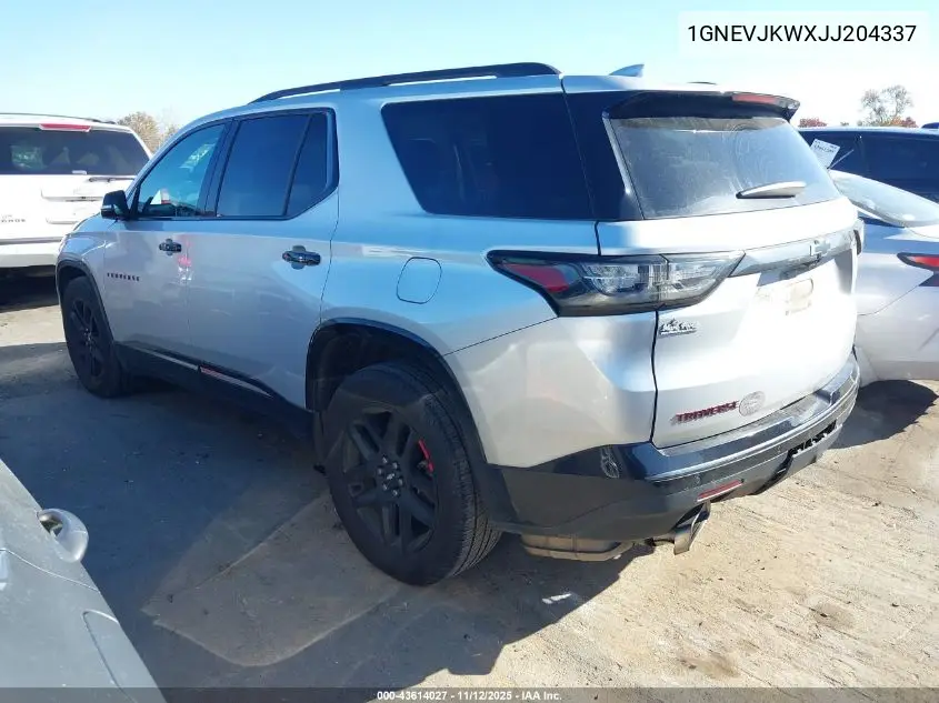 1GNEVJKWXJJ204337 2018 Chevrolet Traverse Premier