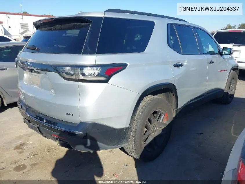 1GNEVJKWXJJ204337 2018 Chevrolet Traverse Premier