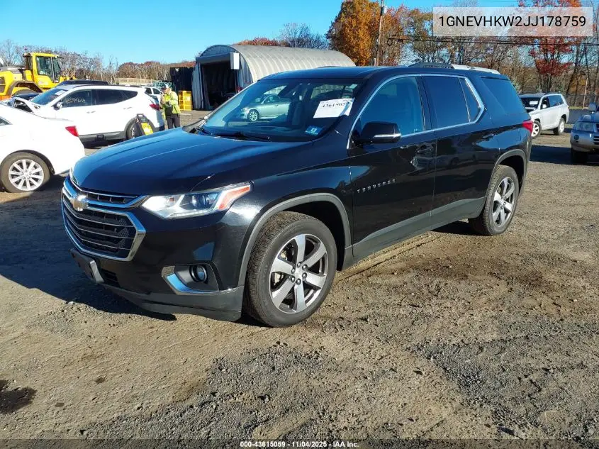 1GNEVHKW2JJ178759 2018 Chevrolet Traverse 3Lt