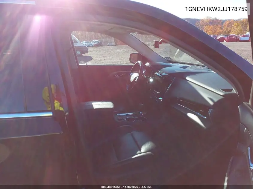 1GNEVHKW2JJ178759 2018 Chevrolet Traverse 3Lt