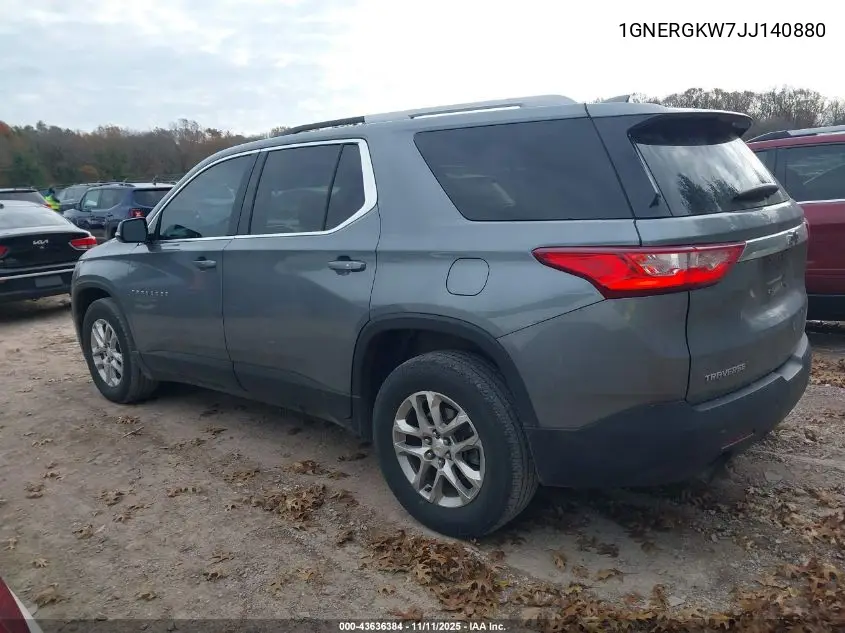 1GNERGKW7JJ140880 2018 Chevrolet Traverse 1Lt