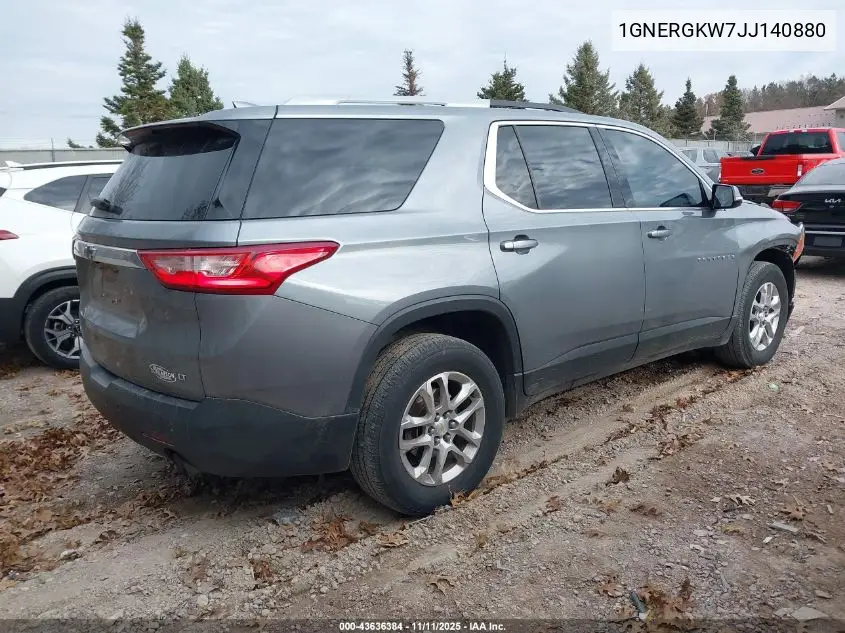 1GNERGKW7JJ140880 2018 Chevrolet Traverse 1Lt