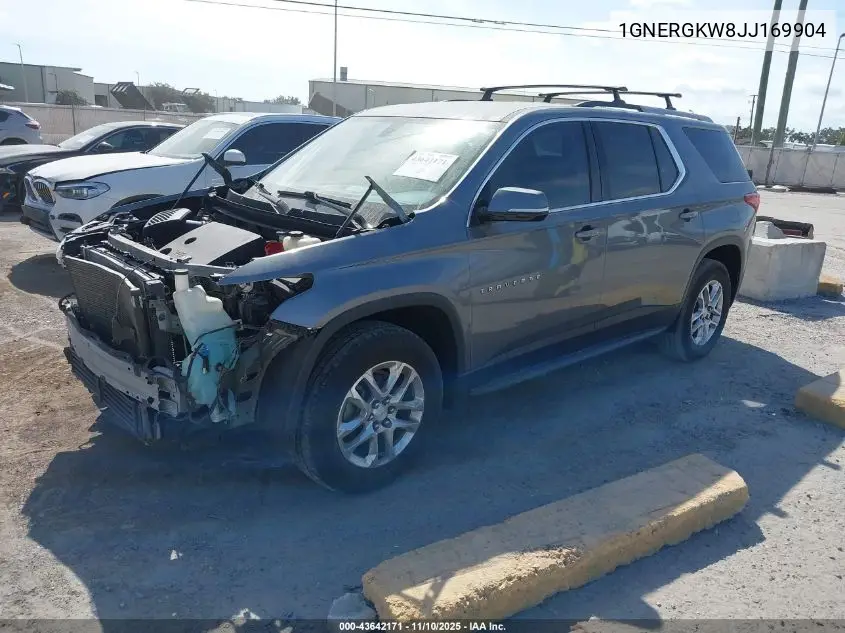 1GNERGKW8JJ169904 2018 Chevrolet Traverse 1Lt