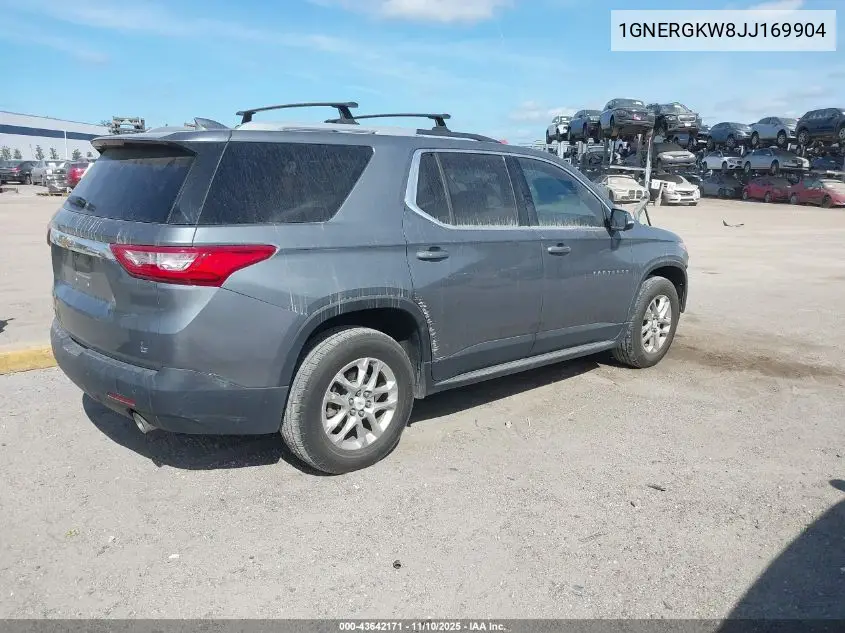 1GNERGKW8JJ169904 2018 Chevrolet Traverse 1Lt