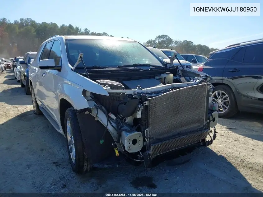 1GNEVKKW6JJ180950 2018 Chevrolet Traverse High Country