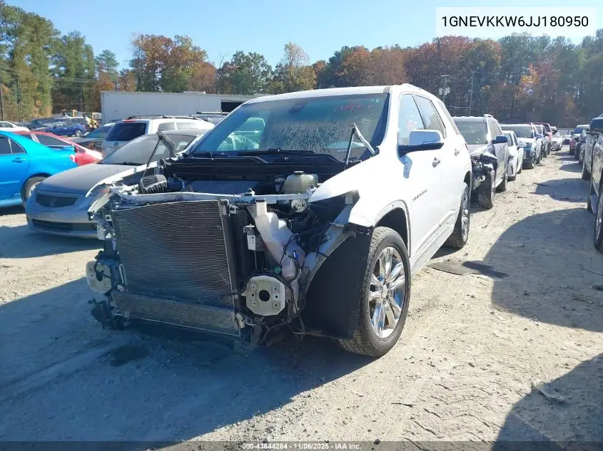 1GNEVKKW6JJ180950 2018 Chevrolet Traverse High Country
