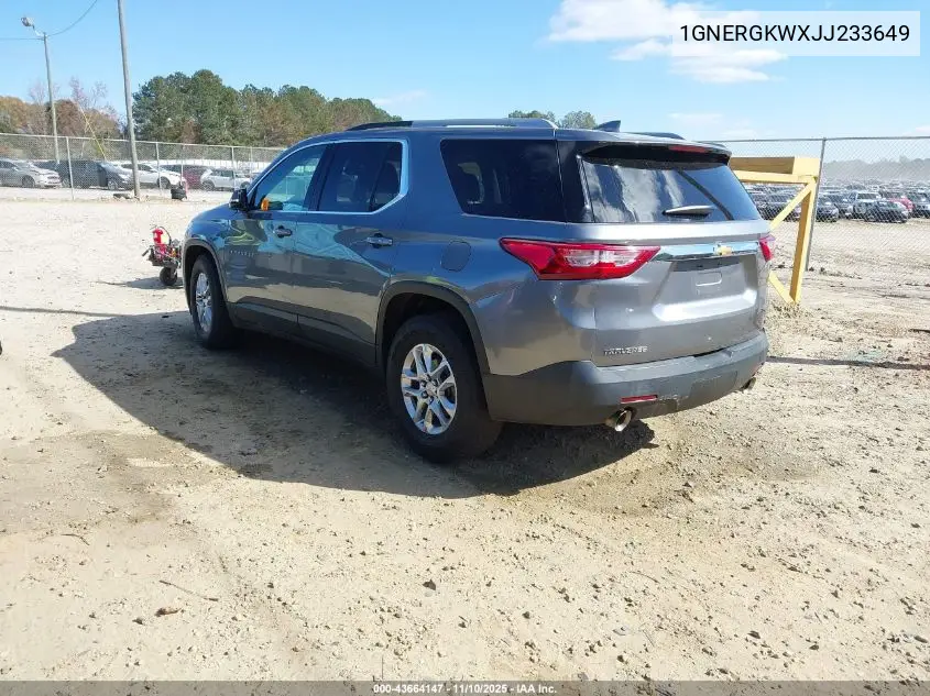 1GNERGKWXJJ233649 2018 Chevrolet Traverse 1Lt