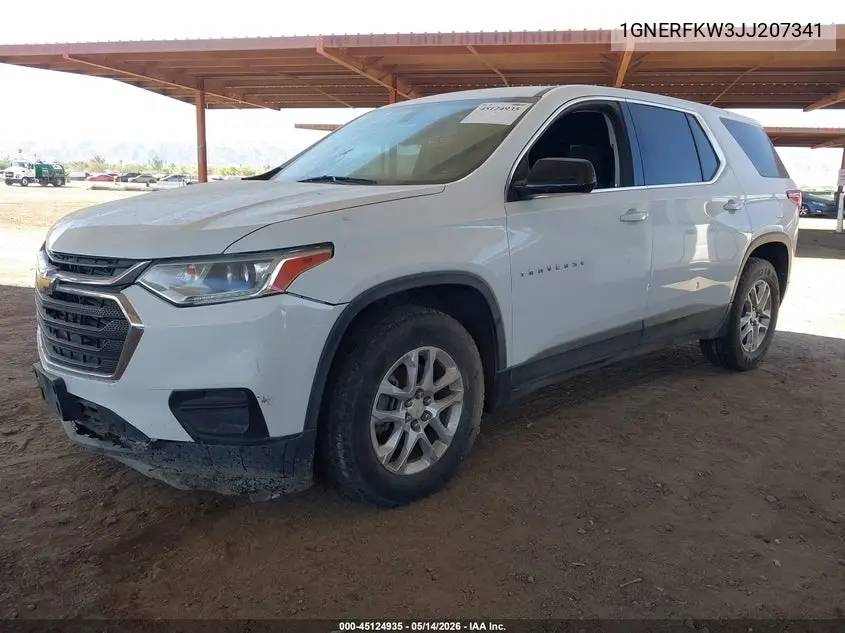 1GNERFKW3JJ207341 2018 Chevrolet Traverse Ls