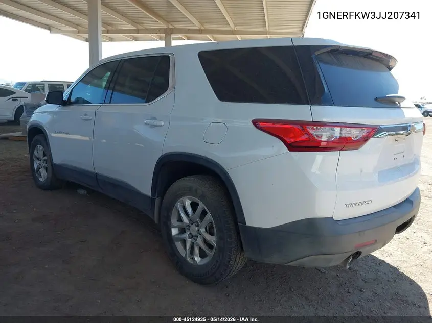 1GNERFKW3JJ207341 2018 Chevrolet Traverse Ls