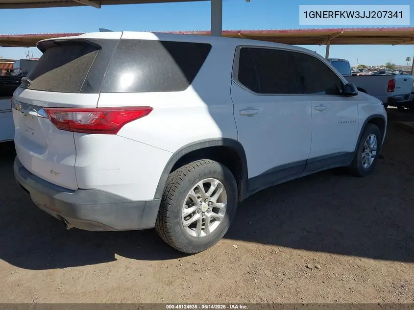 1GNERFKW3JJ207341 2018 Chevrolet Traverse Ls