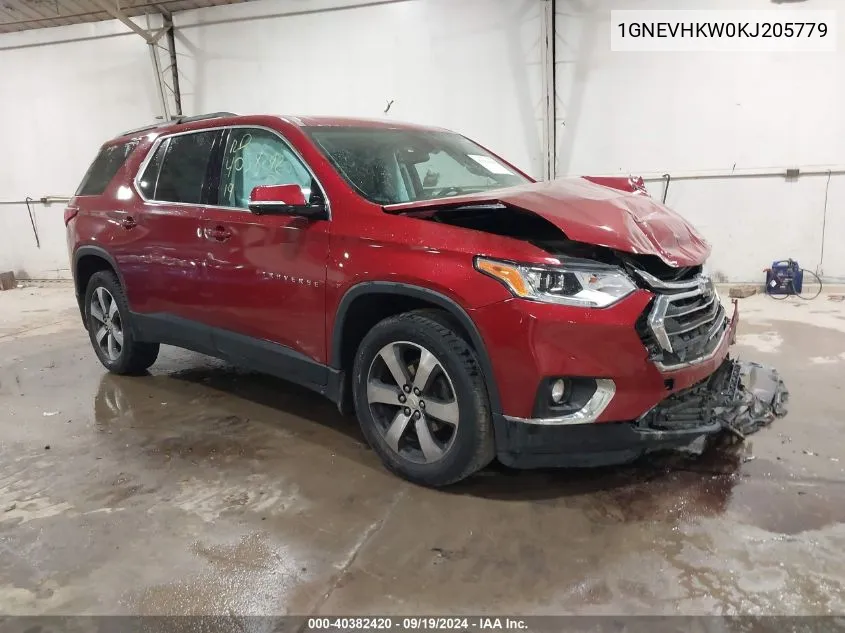 2019 Chevrolet Traverse 3Lt VIN: 1GNEVHKW0KJ205779 Lot: 40382420