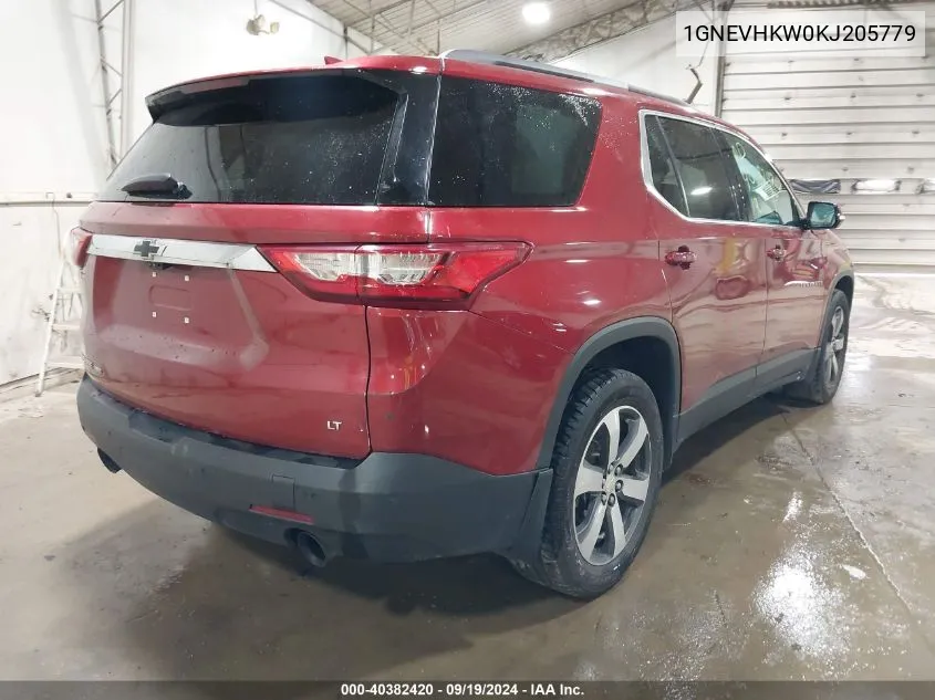 2019 Chevrolet Traverse 3Lt VIN: 1GNEVHKW0KJ205779 Lot: 40382420