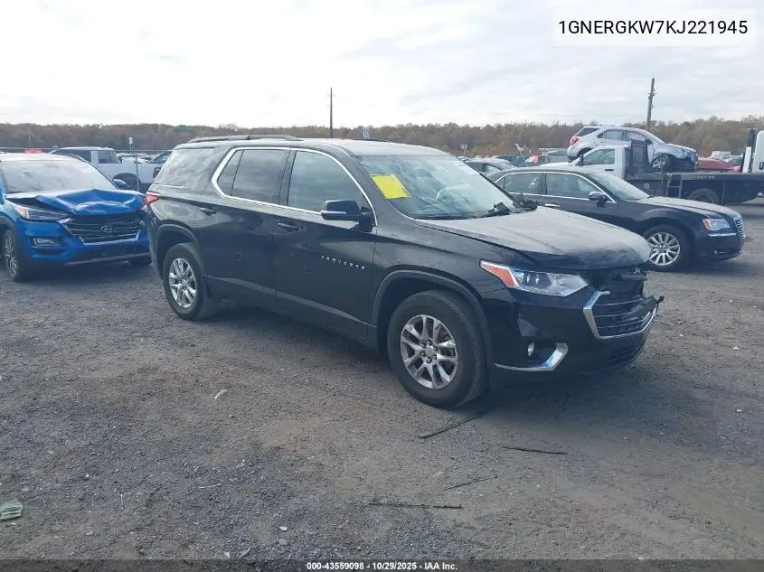 1GNERGKW7KJ221945 2019 Chevrolet Traverse 1Lt