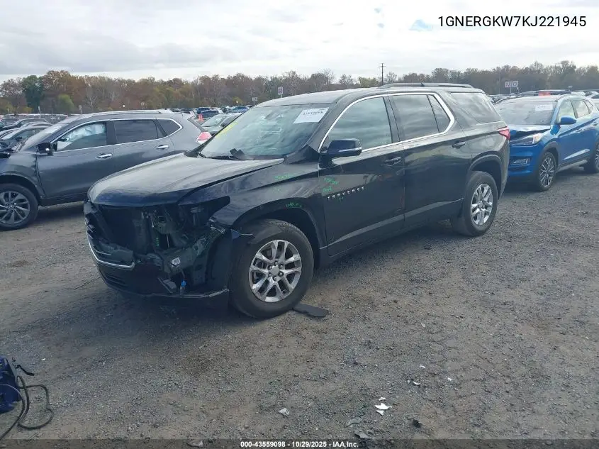 1GNERGKW7KJ221945 2019 Chevrolet Traverse 1Lt