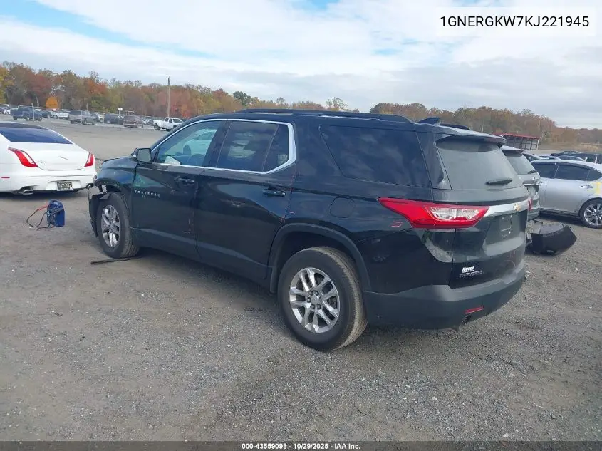 1GNERGKW7KJ221945 2019 Chevrolet Traverse 1Lt