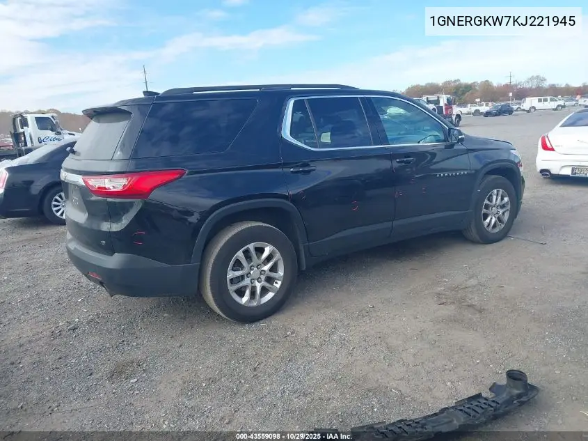 1GNERGKW7KJ221945 2019 Chevrolet Traverse 1Lt