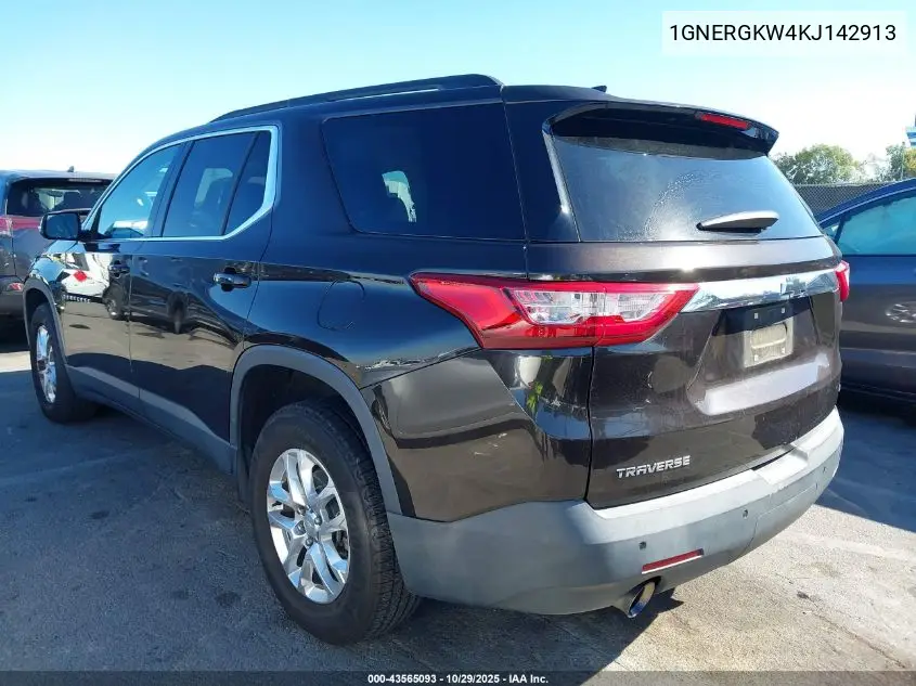 1GNERGKW4KJ142913 2019 Chevrolet Traverse 1Lt