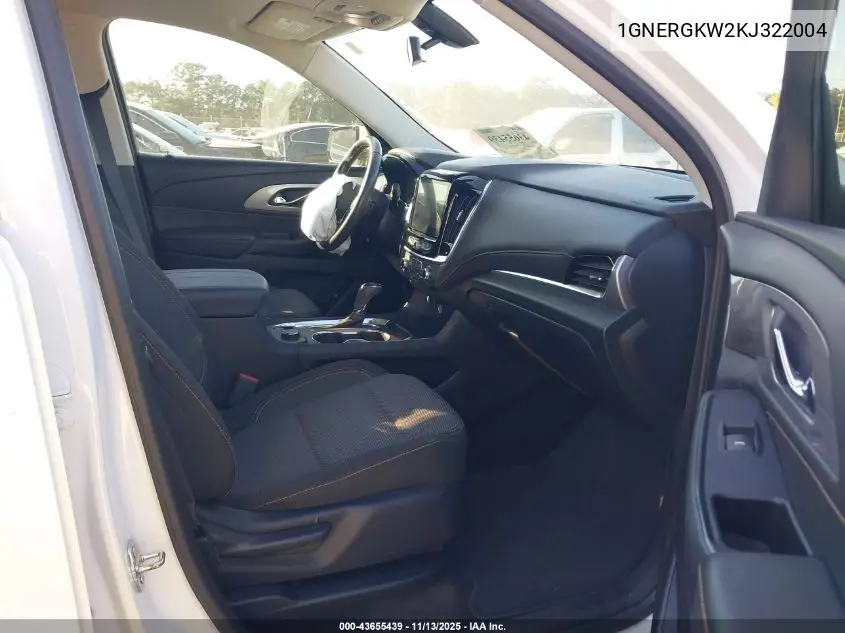 1GNERGKW2KJ322004 2019 Chevrolet Traverse 1Lt