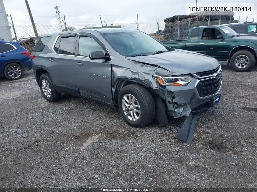 1GNERFKW8KJ180414 2019 Chevrolet Traverse Ls