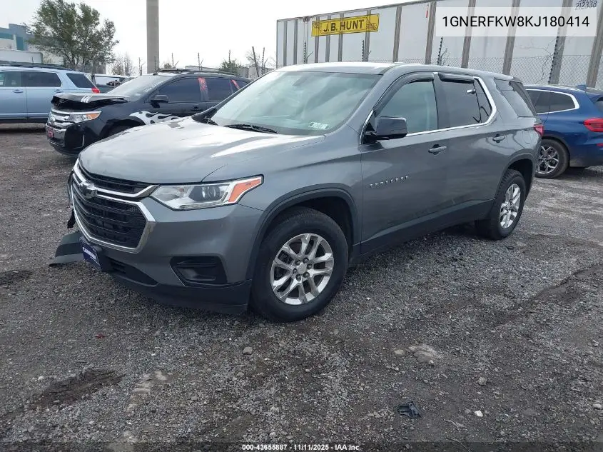 1GNERFKW8KJ180414 2019 Chevrolet Traverse Ls