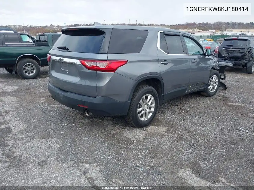 1GNERFKW8KJ180414 2019 Chevrolet Traverse Ls
