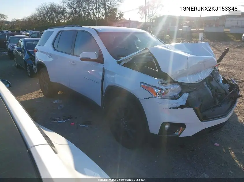 1GNERJKX2KJ153348 2019 Chevrolet Traverse Rs