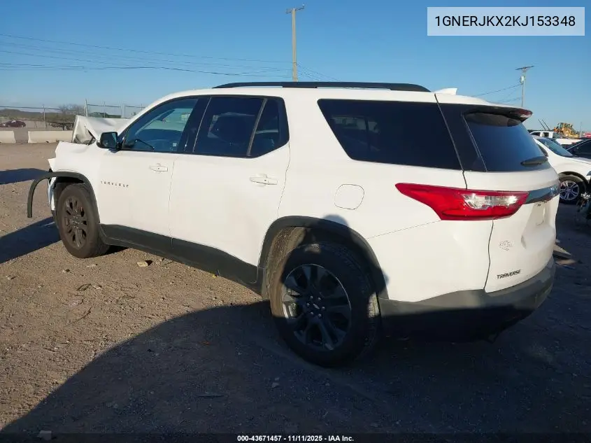 1GNERJKX2KJ153348 2019 Chevrolet Traverse Rs