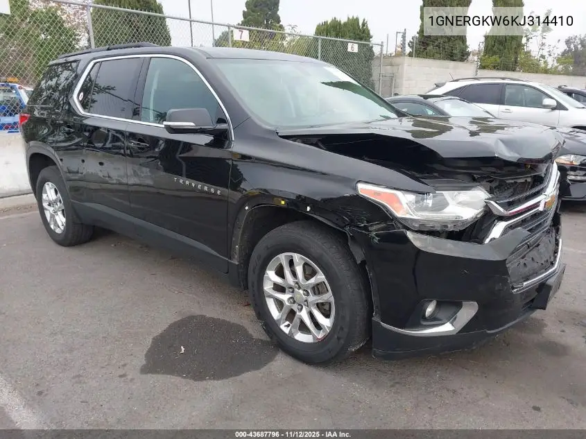 1GNERGKW6KJ314410 2019 Chevrolet Traverse 1Lt