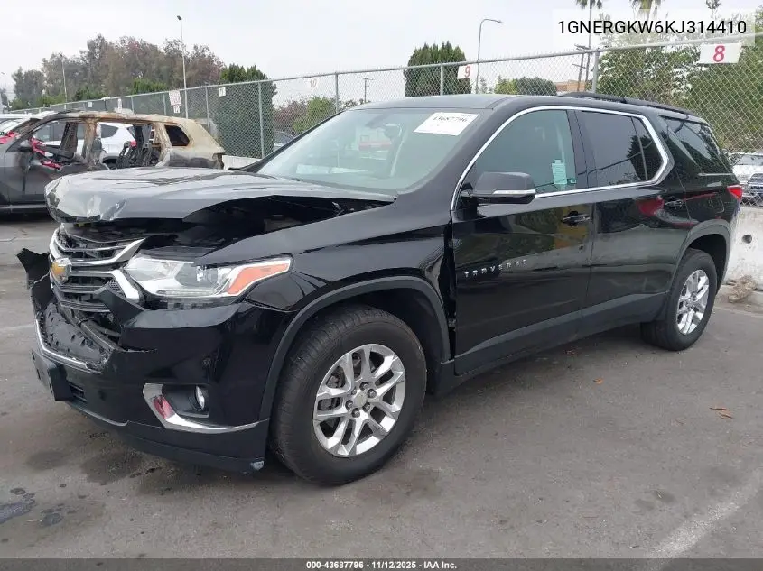 1GNERGKW6KJ314410 2019 Chevrolet Traverse 1Lt